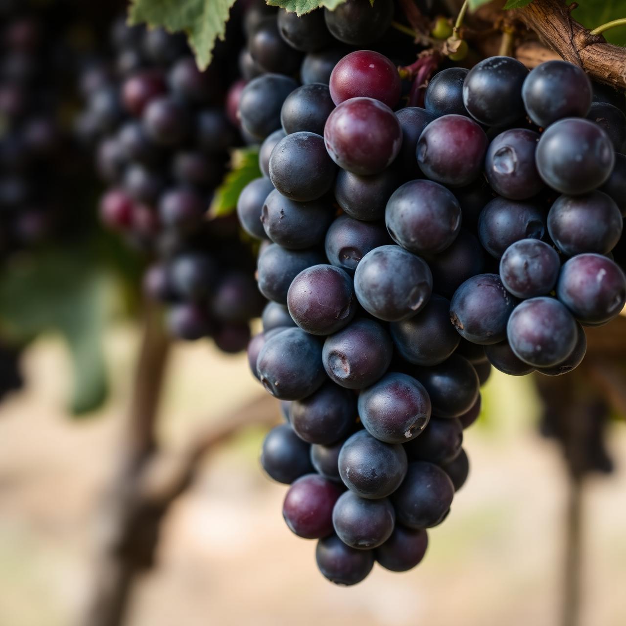 Grappes de raisin Syrah